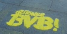Stencil auf Gehweg